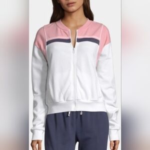 Champion Womens NWT Pink Coral Heritage Warm-Up Full Zip Lightweight Jacket